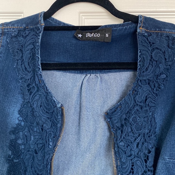 Blanco (Spanish Brand) Jean Jacket with Embroidery Detailing - Picture 3 of 4